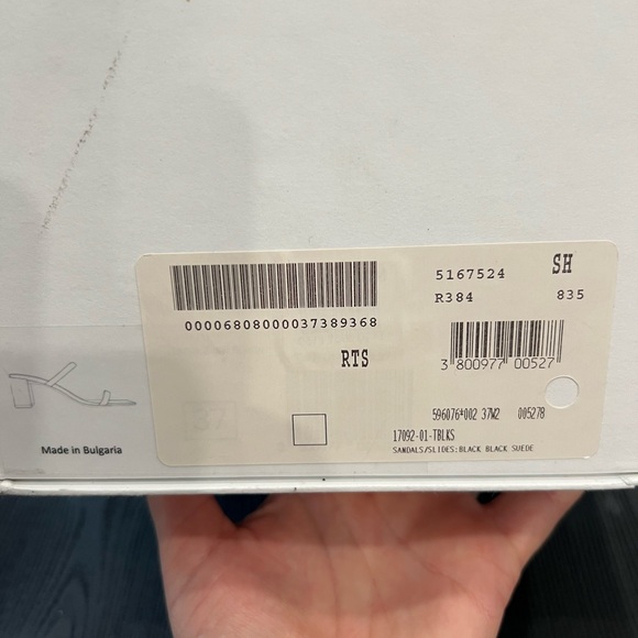 BY FAR TANYA BLACK SUEDE SANDAL - Picture 10 of 11